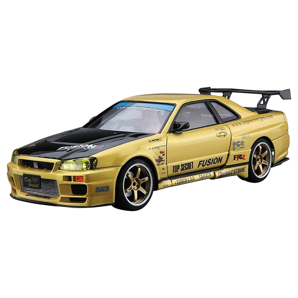 Aoshima: 1/24 Top Secret BNR34 SKYLINE GT-R '02 (Nissan) Scale Model Kit #15