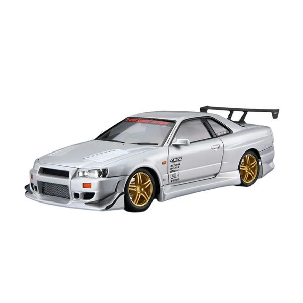 Aoshima: Nissan (2002) C-West BNR34 Skyline GT-R 1/24 Scale Model Kit #50