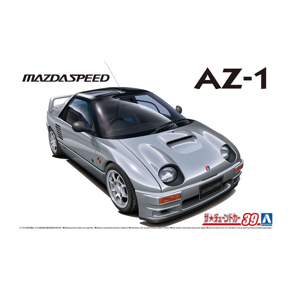 Aoshima: 1/24 Mazdaspeed PG6SA AZ-1 '92 (Mazda) Scale Model Kit #39