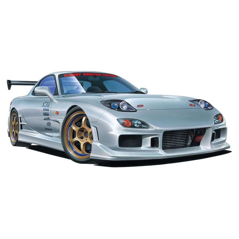 Aoshima: 1/24 The Tuned Car - FD3S RX-7 C-WEST Mazda '99 Scale Model Kit #69