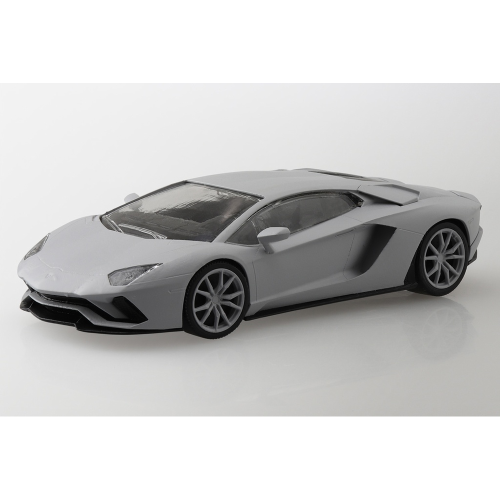 Aoshima: 1/32 The Snap Kit Lamborghini Aventador S (Pearl White) Scale Model Kit #12-A