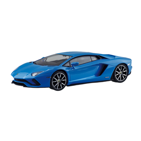 Aoshima: 1/32 The Snap Kit Lamborghini Aventador S (Pearl Blue) Scale