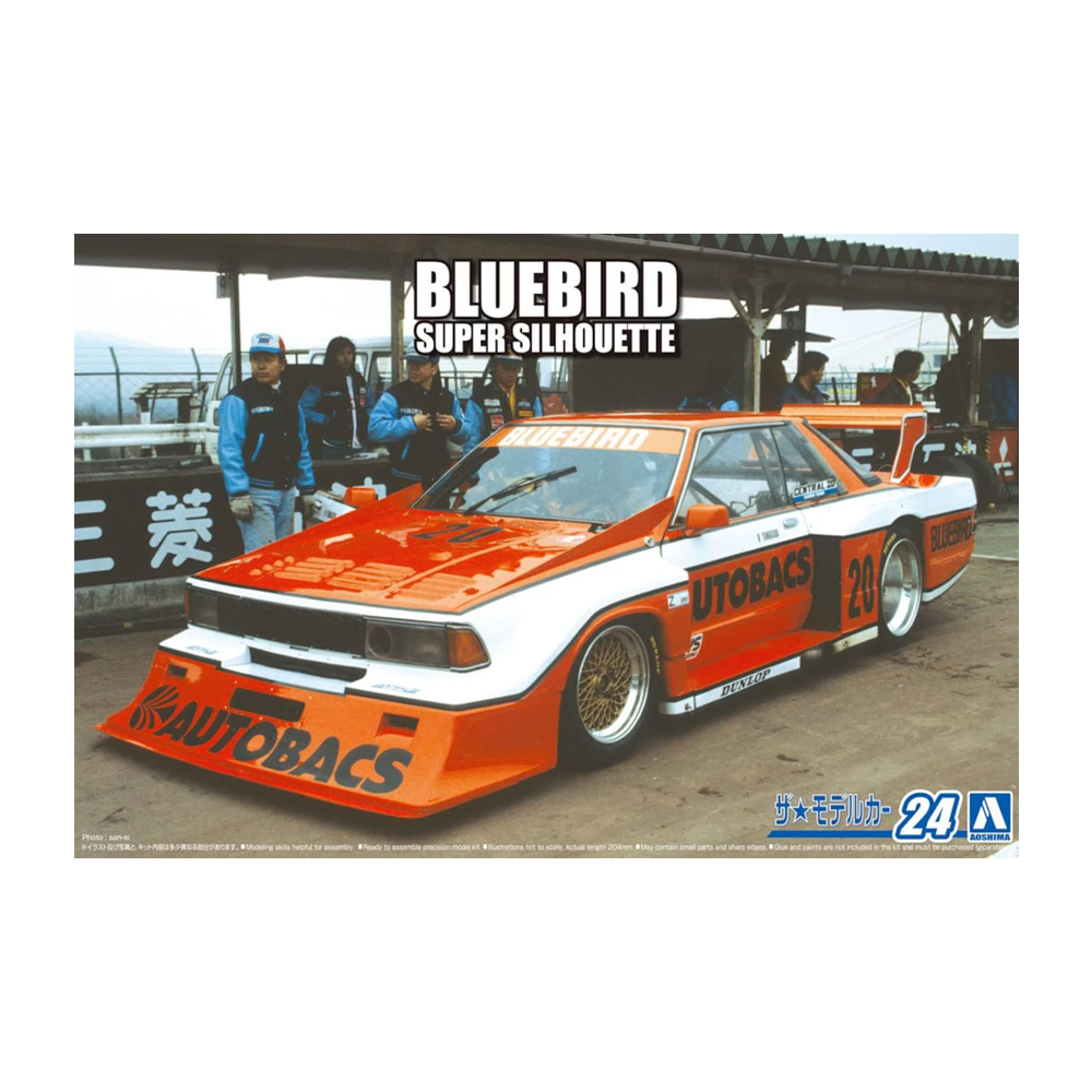 Aoshima: 1/24 NISSAN KY910 BLUEBIRD SUPER SILHOUETTE '83 Scale Model Kit #24