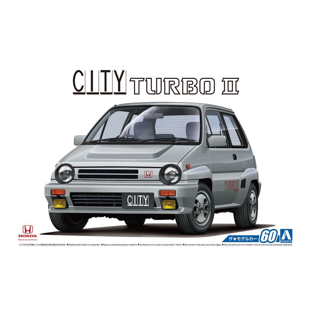 Aoshima: 1/24 Honda AA City Turbo II '85 Scale Model Kit #60