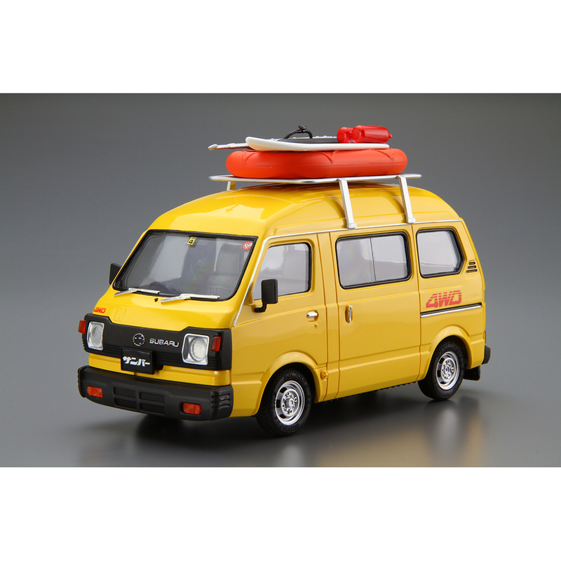 Aoshima: 1/24 SUBARU TT1 SAMBAR HIGH-ROOF 4WD '80 Scale Model Kit