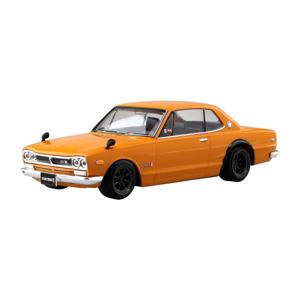 Aoshima: 1/32 The Snap Kit Nissan Skyline 2000 GT-R Custom Wheel (Safari Brown) Scale Model Kit #08-SP4