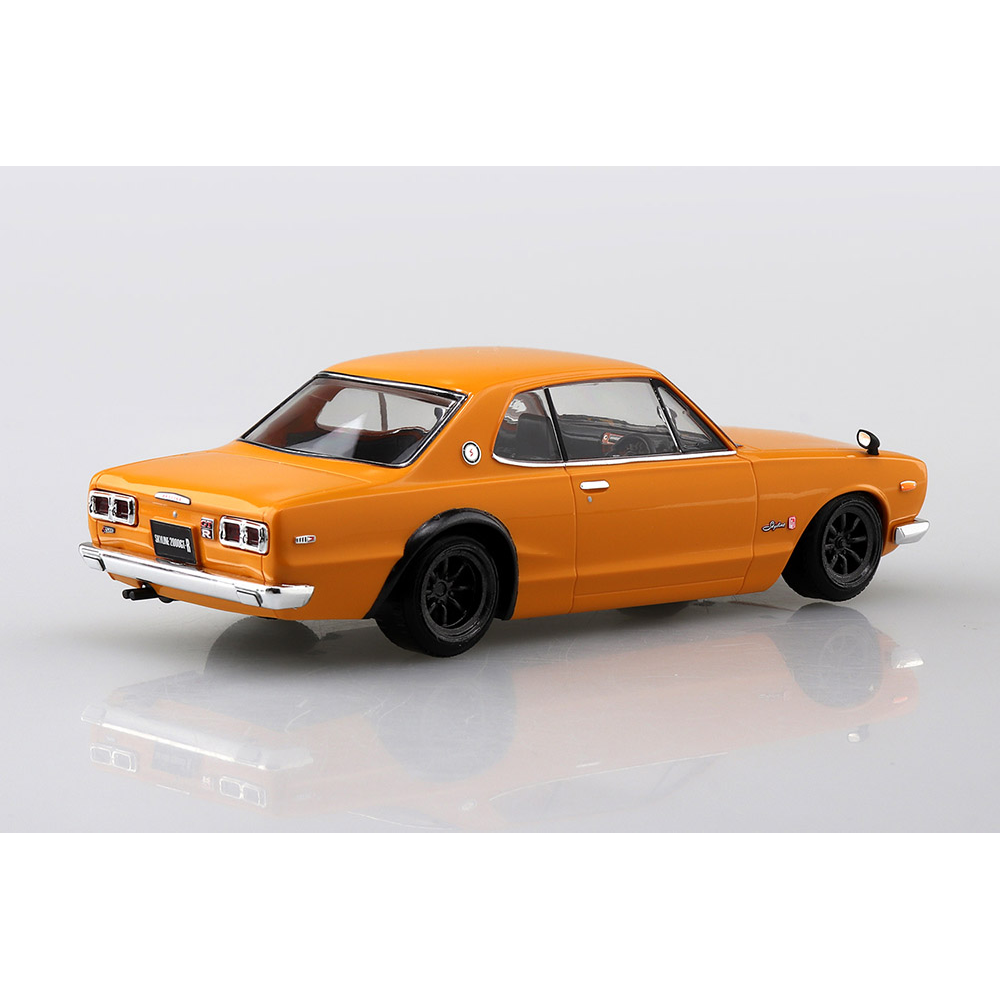 Aoshima: 1/32 The Snap Kit Nissan Skyline 2000 GT-R Custom Wheel (Safari Brown) Scale Model Kit #08-SP4