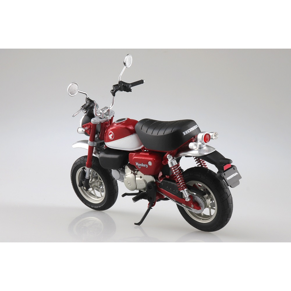 Aoshima Honda Monkey Special Druckguss-Modell 1:12 – Shasta Edition, Weiß, Bewegliche Teile & Ständer Aoshima Honda Monkey Special Druckguss-Modell 1:12 – Shasta Edition, Weiß, Bewegliche Teile & Ständer