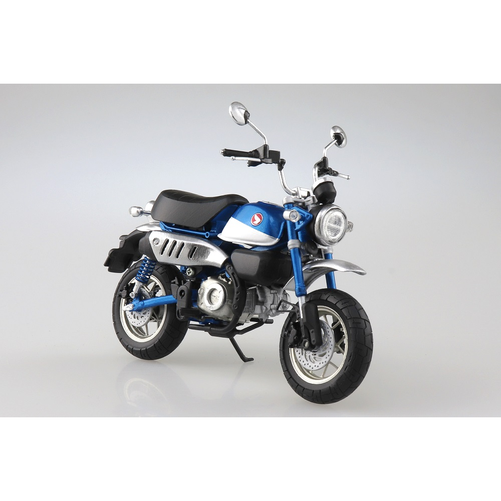 Aoshima: 1/12 Scale Honda Monkey 125 (Pearl Glittering Blue) Diecast Motorcycle