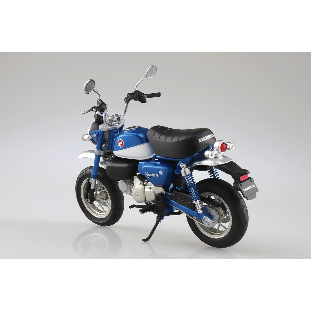 Aoshima: 1/12 Scale Honda Monkey 125 (Pearl Glittering Blue) Diecast Motorcycle