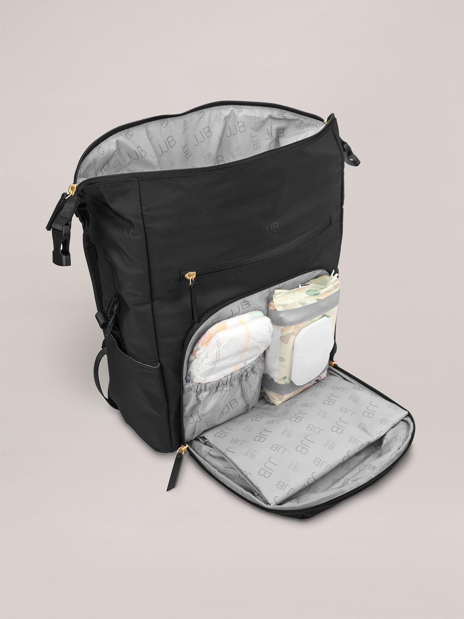 Modern Backpack Diaper Bag - Black