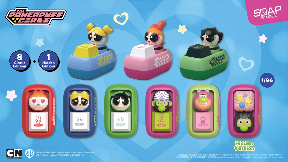 パワーパフガールズKEYCAPS Soap Studio: The Powerpuff Girls Keycaps - 1 Blind Box