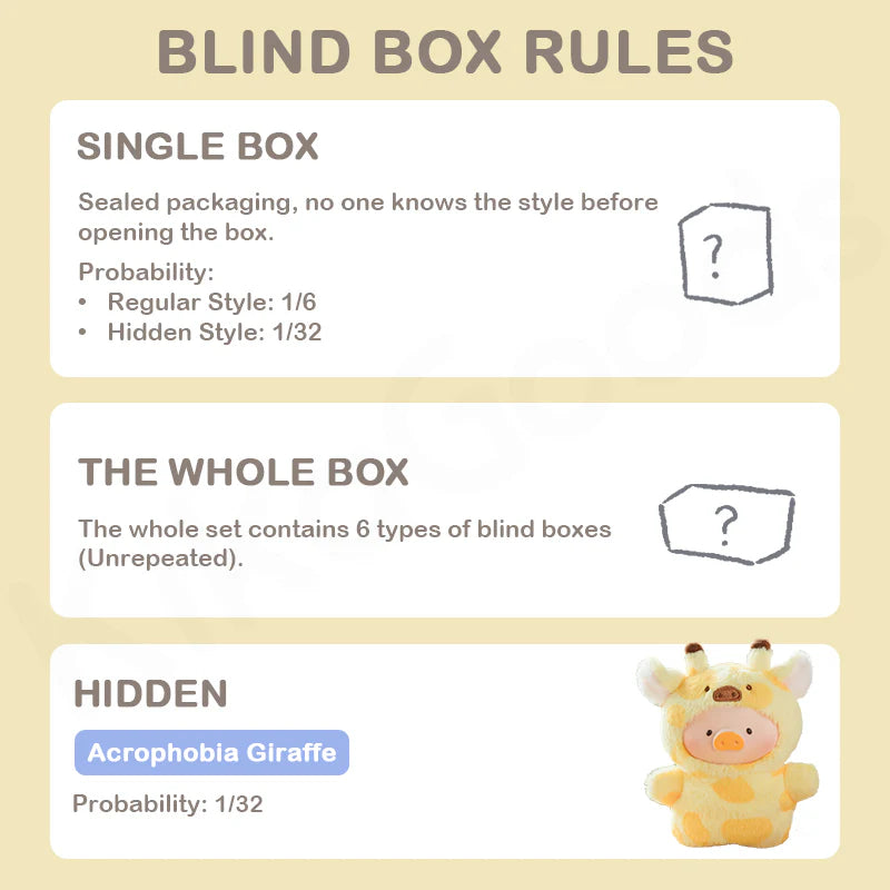 TOYZEROPLUS: LuLu the Piggy - Animal Party Puppet Show Plush Keychain - 1 Blind Box