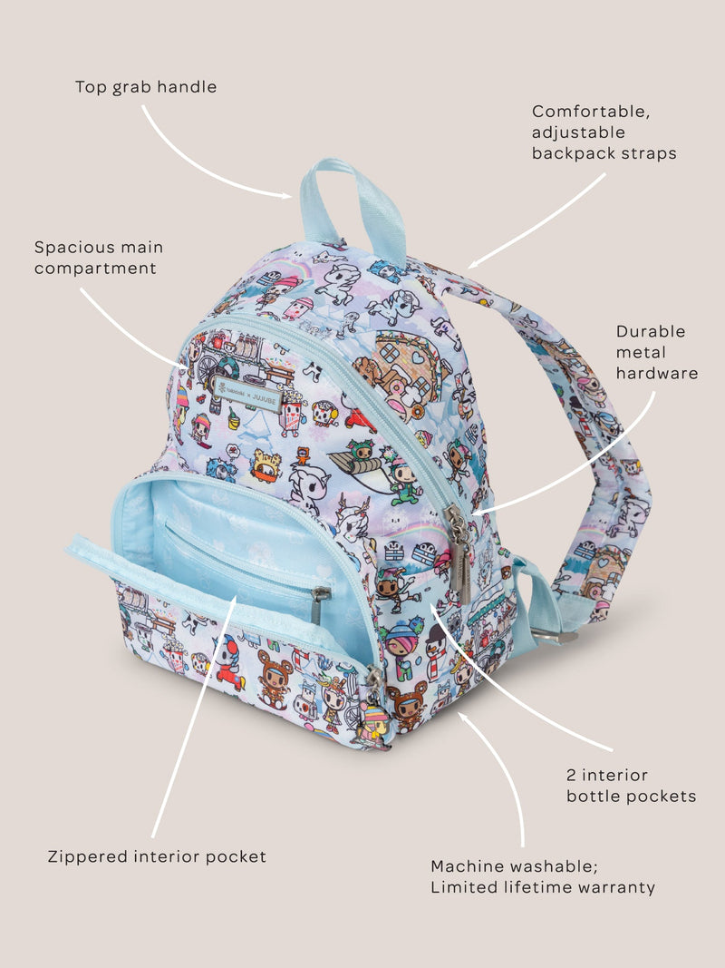 tokidoki Snow Day Everyday Mini Small Diaper Bag Backpack — Ice Blue