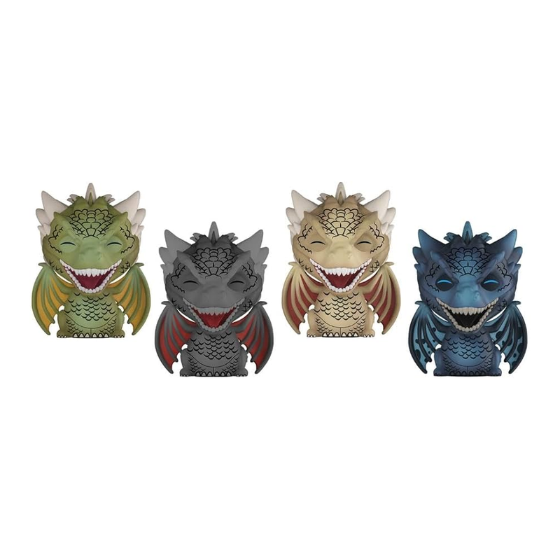 Funko Dorbz: Game of Thrones - Rhaegal, Drogon, Viserion, and Icy Viserion 4-Pack Vinyl Figure 2018 Summer Convention Exclusive