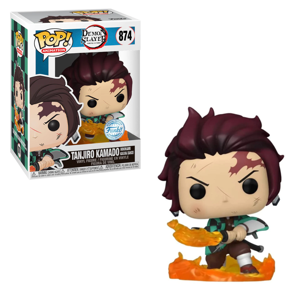 Funko POP! Demon Slayer: Kimetsu no Yaiba - Tanjiro Kamado (Hinokami Kagura Dance) Vinyl Figure #874 Special Edition Exclusive