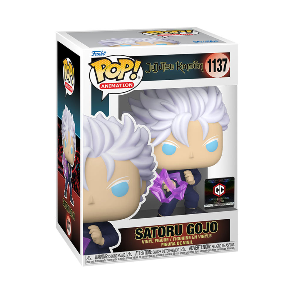 Funko POP! Jujutsu Kaisen - Satoru Gojo (Unmasked with Hollow Purple) Vinyl Figure #1137 Chalice Exclusive [READ DESCRIPTION]