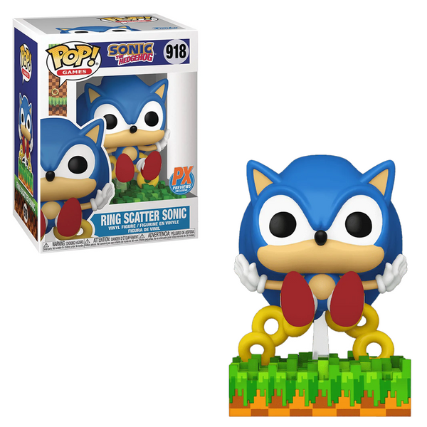 Funko POP! Games: Sonic the Hedgehog - Sonic (Ring Scatter) Vinyl Figure #918 Preview Exclusives (PX) [READ DESCRIPTION]
