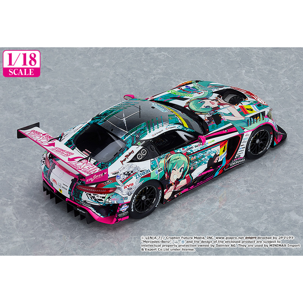 Good Smile Racing: Vocaloid - Racing Hatsune Miku AMG (2020 Super GT Okayama Test Ver.) 1/18 Scale Resin Miniature Car Figure