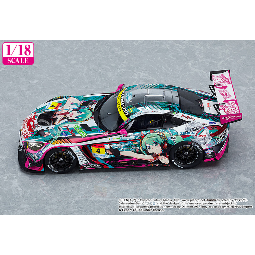 Good Smile Racing: Vocaloid - Racing Hatsune Miku AMG (2020 Super GT Okayama Test Ver.) 1/18 Scale Resin Miniature Car Figure