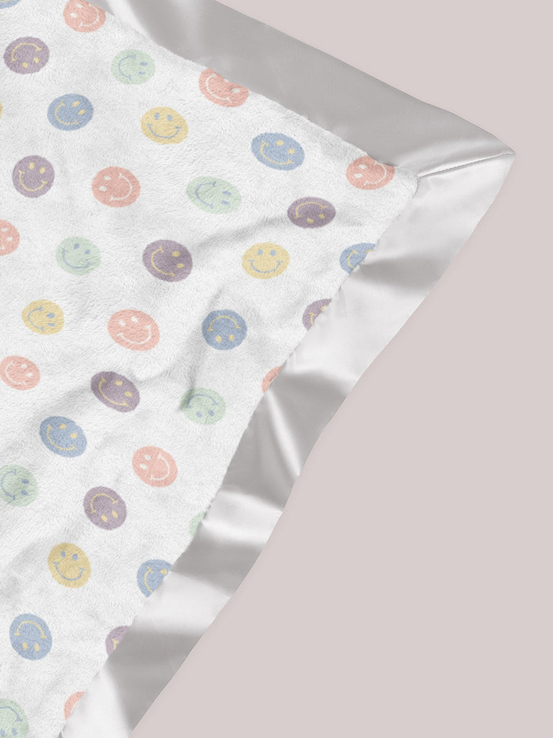 Ultra-Soft Thick Reversible Baby Blanket - Happy Baby Vibes