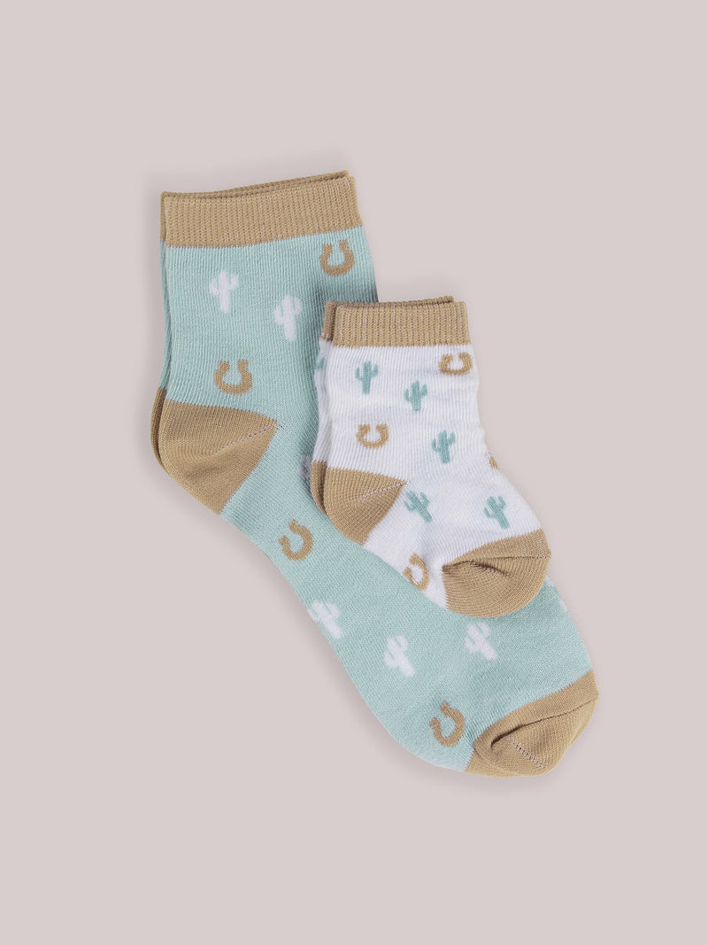 Mama & Me Matching Socks Set - Howdy Partner Blue