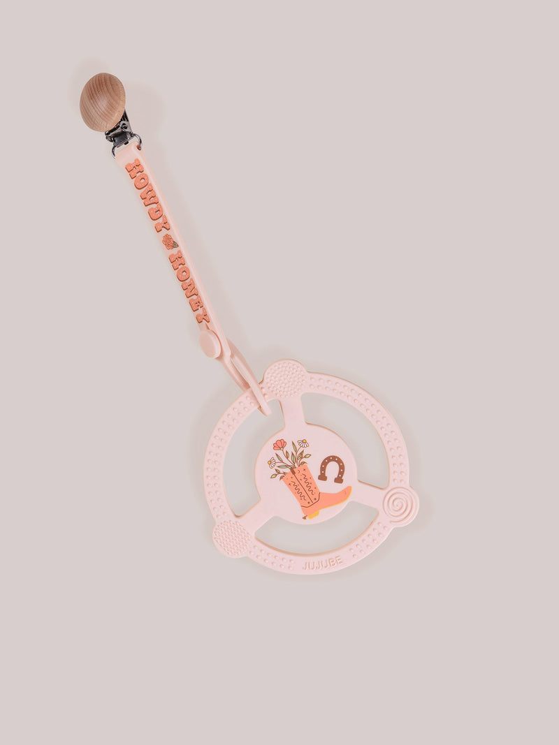 Silicone Teether Ring & Detachable Clip - Bloomin' Boot