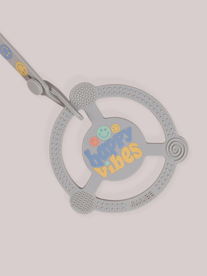 Silicone Teether Ring & Detachable Clip - Happy Baby Vibes