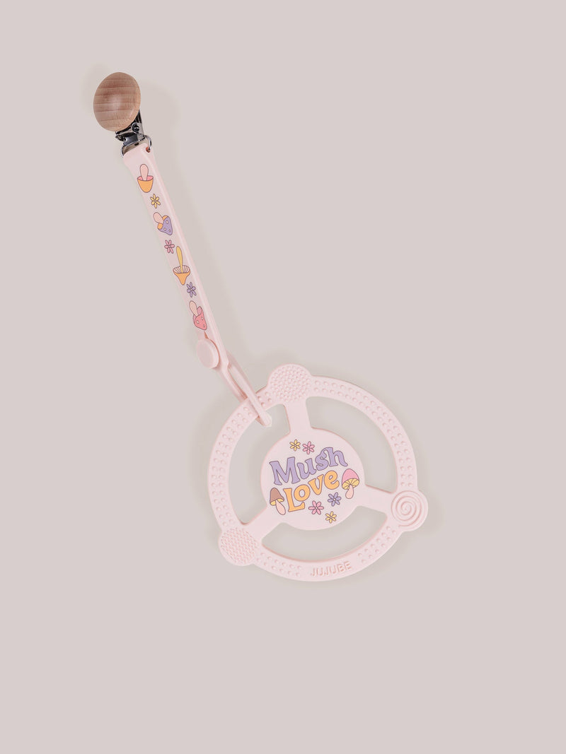 Silicone Teether Ring & Detachable Clip - Mushy Love