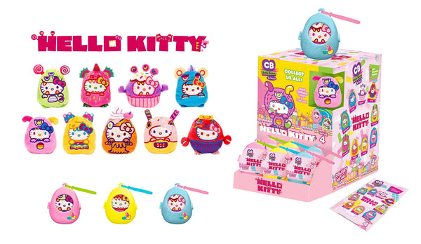 Fiesta: Cutie Beans Sanrio: Sweet Kaiju Hello Kitty - 1 Blind Plastic Egg with 3.5" Plush Clip