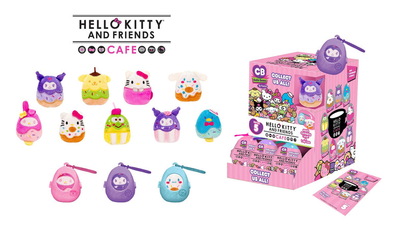 Fiesta: Cutie Beans Sanrio: Hello Kitty Cafe - 1 Blind Plastic Egg with 3.5" Plush Clip