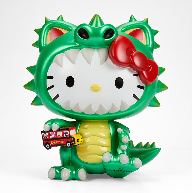 Kidrobot: Sanrio: Hello Kitty - Kaiju Cosplay 8" Vinyl Art Figure - Metallic Green Edition