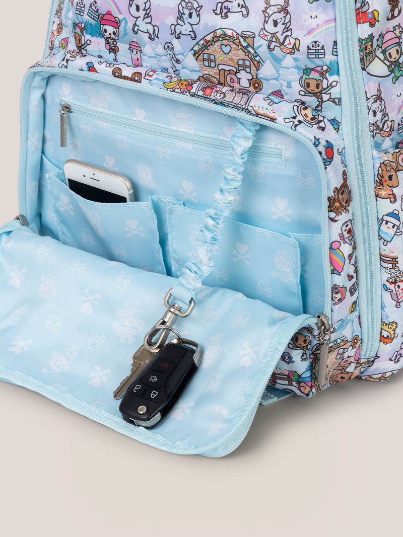 tokidoki Snow Day Zealous Backpack Diaper Bag — Ice Blue