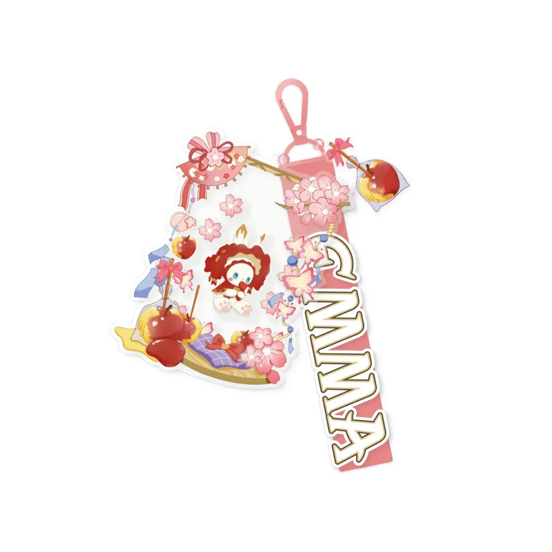 MJ Studio: Emma Secret Forest Cherry Blossom Series Shaker Keychain - Red Apple Candy