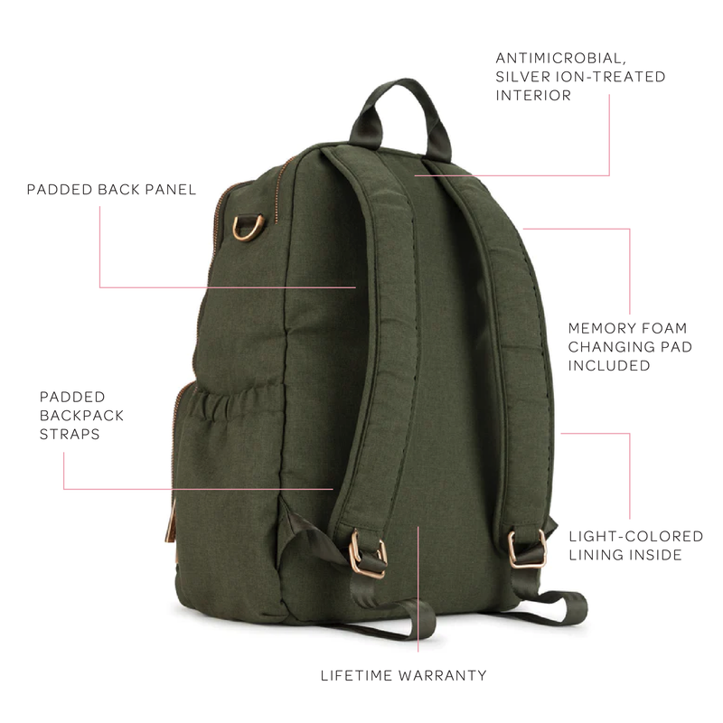 Zealous Large Diaper Backpack - Olive Chromatics