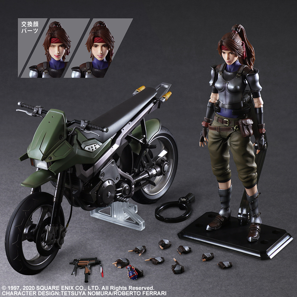 SQUARE ENIX: FINAL FANTASY VII REMAKE PLAY ARTS KAI - Jessie and Motorcycle Action Figure Set