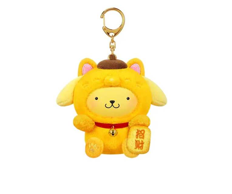 TOPTOY: Sanrio Characters Lucky Cat Series Plush Keychain - 1 Blind Box