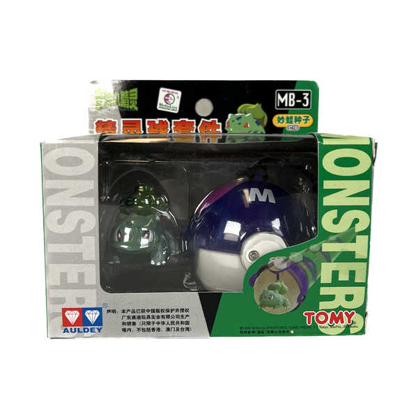 TOMY: Pokemon Monster Collection - Master Ball and Bulbasaur Figure #MB-3