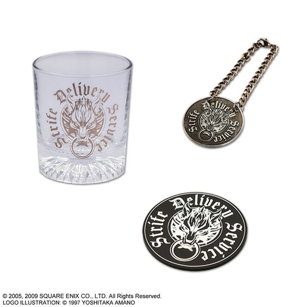 SQUARE ENIX: Final Fantasy VII Advent Children - Glass & Coaster Set - Strife Delivery Service