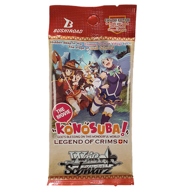 Weiss Schwarz: KONOSUBA -God’s blessing on this wonderful world! Legend of Crimson Booster Pack (8 Cards)