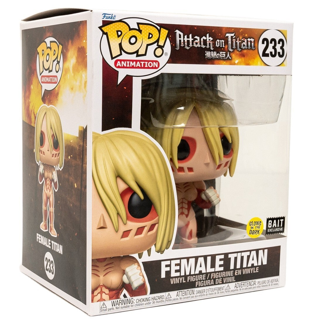 Funko POP! Deluxe: Attack on Titan - Female Titan (Glow in the Dark) 6-Inch Vinyl Figure #233 BAIT EXCLUSIVE