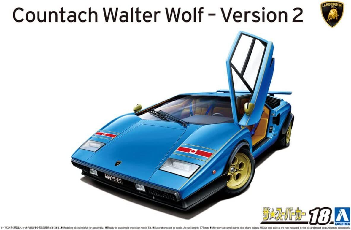 Aoshima: 1/24 '76 WOLF Countach Version 2 Scale Model Kit #18