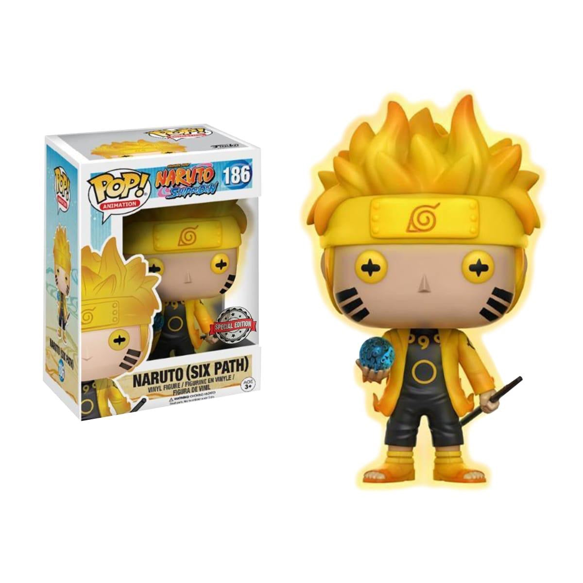 FU12999-IE Funko POP! Naruto Shippuden - Naruto (Six Path) (GITD) Vinyl Figure #186 Special Edition Exclusive [READ DESCRIPTION]