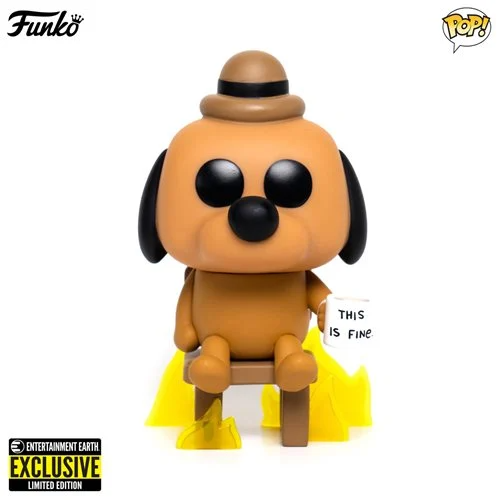 FU13TF52851EE Funko POP! Icons: This is Fine Dog Vinyl Figure Entertainment Earth Exclusive [READ DESCRIPTION]