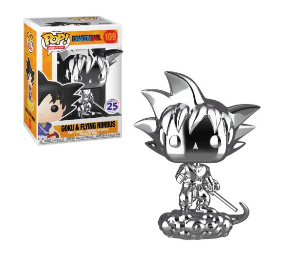 [Consignment] Funko POP! Dragon Ball - Goku & Flying Nimbus (Chrome) Vinyl Figure #109 Funimation Exclusive