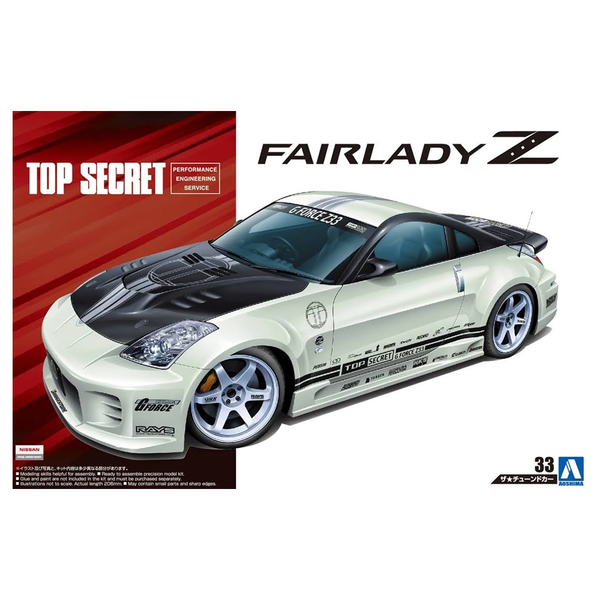 Aoshima: Nissan (2005) Top Secret Z33 Fairlady Z 1/24 Scale Model Kit