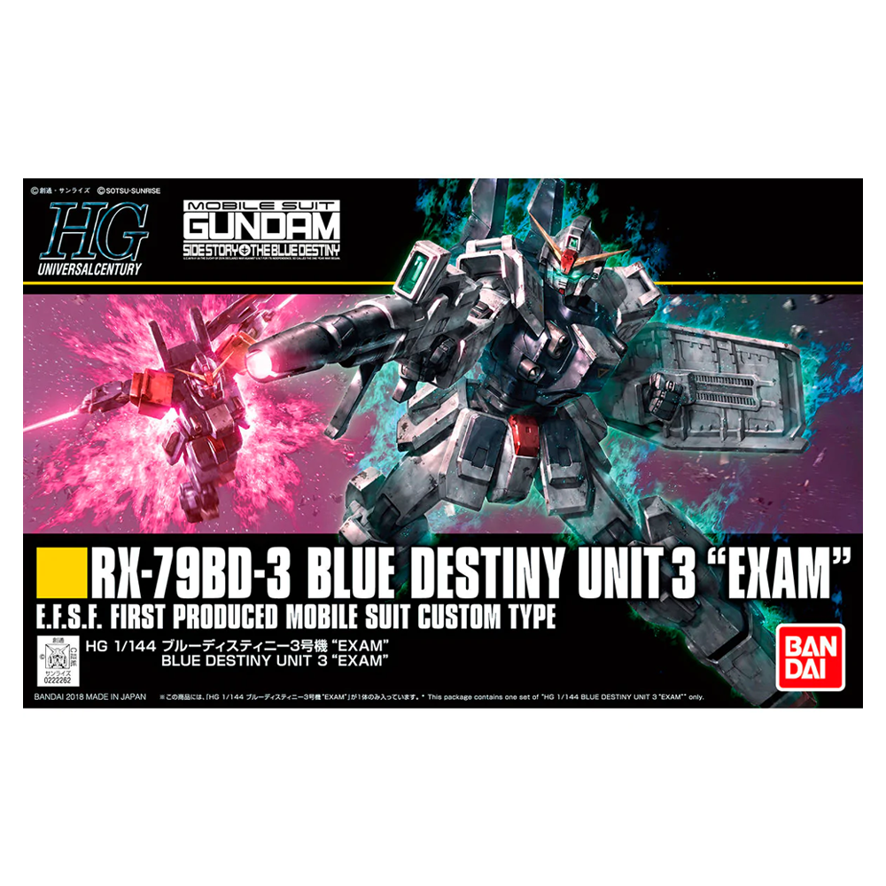 Bandai Spirits: Gundam - HGCE 1/144 RX-79BD-3 Blue Destiny Unit 3 (Exam) Model Kit #209