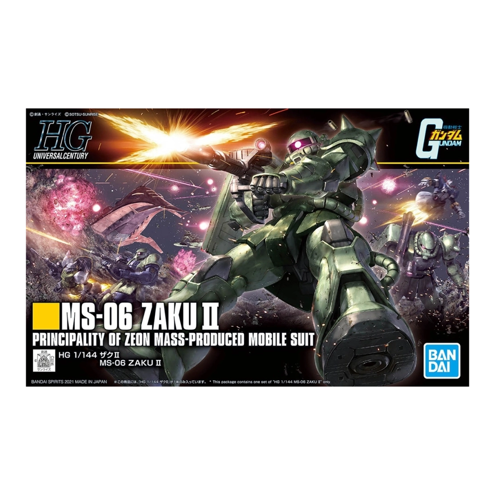 Bandai Spirits: Gundam - HGUC 1/144 MS-06 Zaku II Model Kit #241