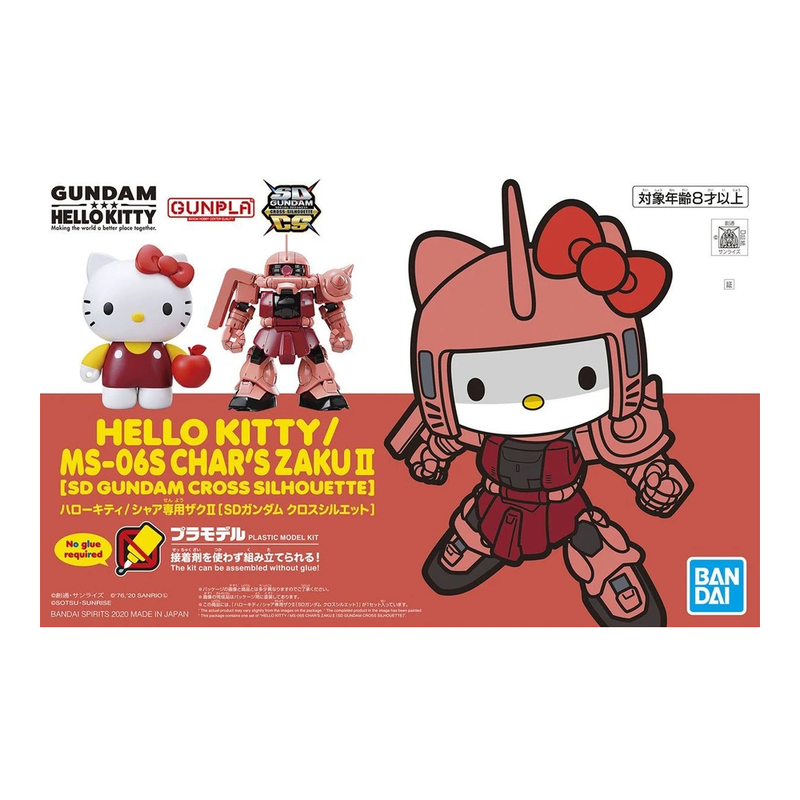 Bandai Hobby: Hello Kitty X SD Gundam Cross Silhouette - Hello Kitty MS-06S Char's Zaku II Model Kit