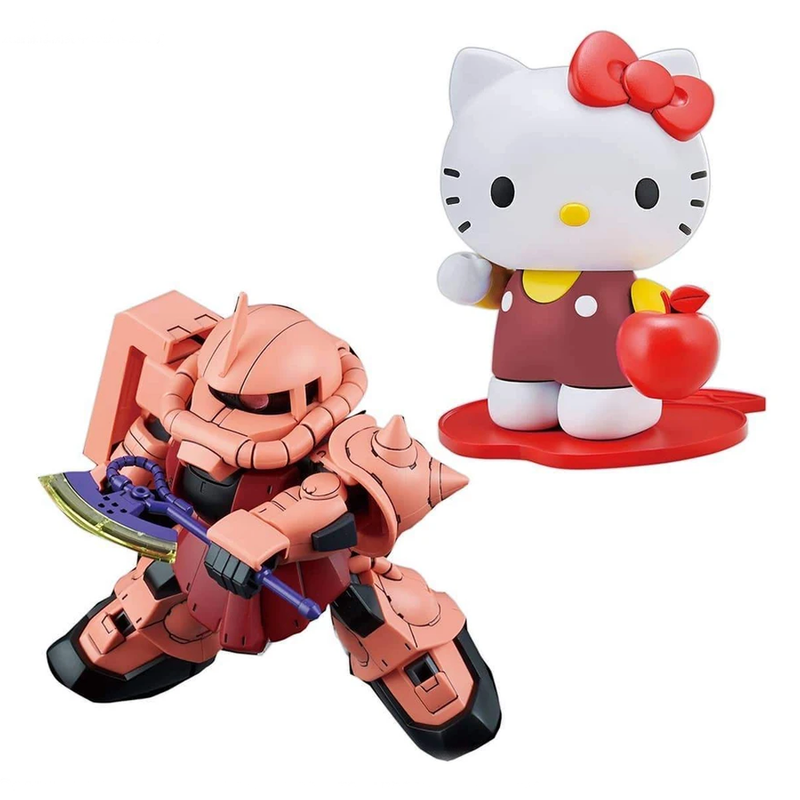 Bandai Hobby: Hello Kitty X SD Gundam Cross Silhouette - Hello Kitty MS-06S Char's Zaku II Model Kit